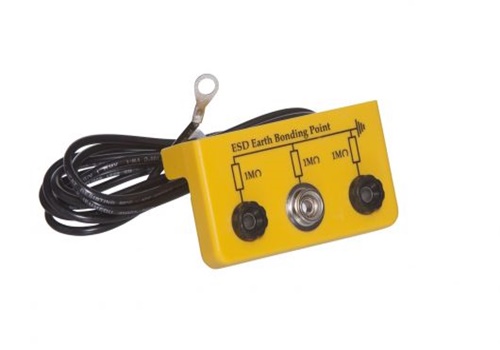 จุดเสียบกราวด์กันไฟฟ้าสถิต จุกเสียบกราวด์ สายกราวด์กันไฟฟ้าสถิต Yellow earth plugs bsc